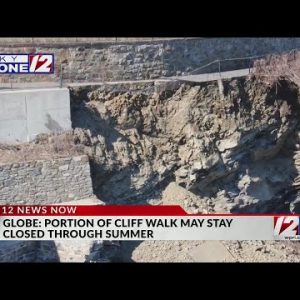 Collapsed section of Newport Cliff Walk could remain closed through summer