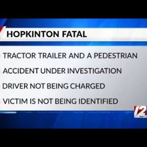 Fatal crash involving tractor trailer and pedestrian
