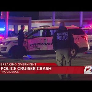 Providence police cruiser damaged in crash