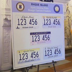 RI unveils finalists for new license plate design