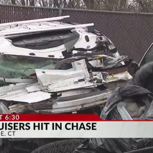 7 police officers hospitalized after pursuit in CT