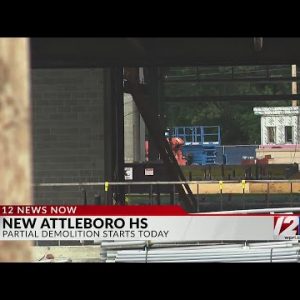 Attleboro High School demolition begins