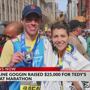Former WPRI anchor Caroline Goggin runs Boston Marathon for stroke survivors, victims