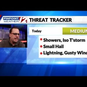 Weather Alert:  Scattered Showers/T'storms Today