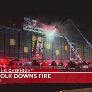 6-alarm fire breaks out at Suffolk Downs in Boston