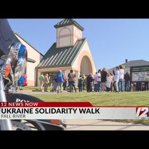 Dozens walk in solidarity with Ukraine