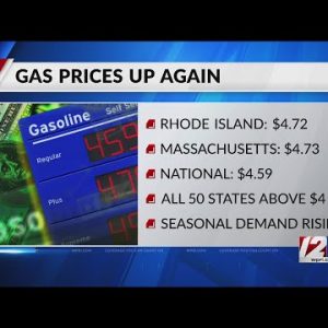 Gas prices up 15 cents in RI, 13 cents in MA