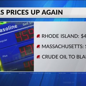 Gas prices up 9 cents in RI, 8 cents in MA