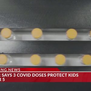 Pfizer says 3 COVID shots protect kids under 5