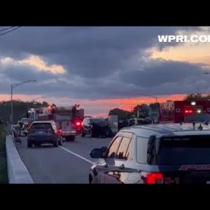 VIDEO NOW: Police pursuit ends in multi-car crash on I-195