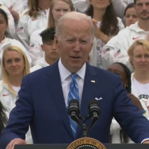 VIDEO NOW: President Biden welcomes US Olympians to the White House