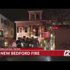Crews battle house fire in New Bedford