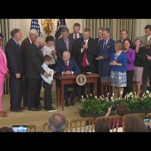 VIDEO NOW: President Biden signs bills seeking to improve care for veterans