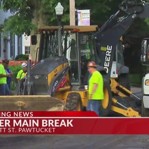 Streets closed due to Pawtucket water main break