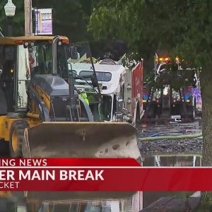 Streets closed due to Pawtucket water main break