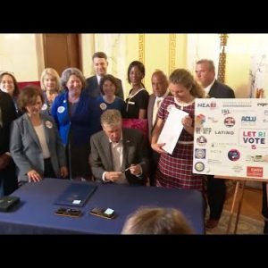 VIDEO NOW: VIDEO NOW: Gov. McKee signs 'Let RI Vote Act'