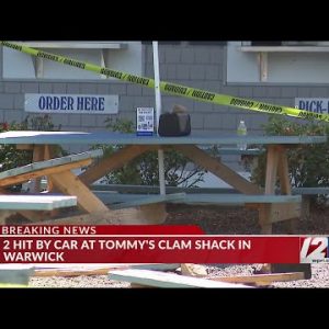 Car crashes through outdoor seating at Warwick clam shack; 2 hurt