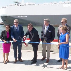 VIDEO NOW: RI officials cut ribbon on completion of Quonset pier expansion and modernization