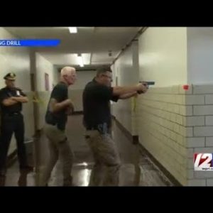 Cranston police participate in active shooter training at Gladstone Elementary