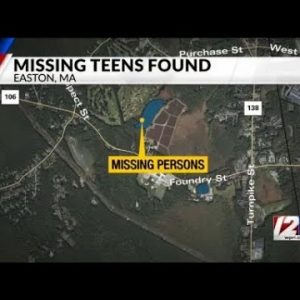 2 teens rescued from woods in Easton