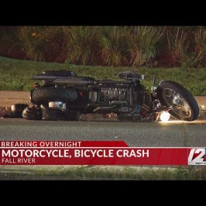 Bicycle, motorcycle crash in Fall River