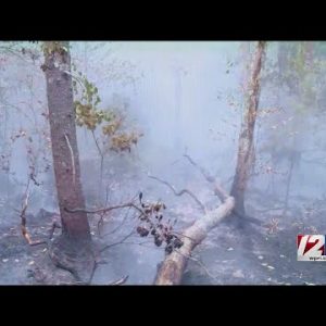 Burrillville brush fire deemed suspicious