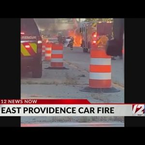 Car fire ties up traffic on East Providence bridge