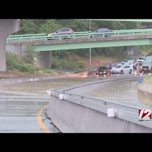 East Providence highway shut down by flooding