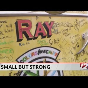 RI woman’s gold fire truck dedicated to fighting pediatric cancer
