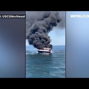 VIDEO NOW: Coast Guard video of boat fire