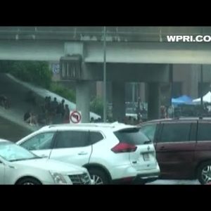 VIDEO NOW: Concert-goers ducking for cover at Gillette