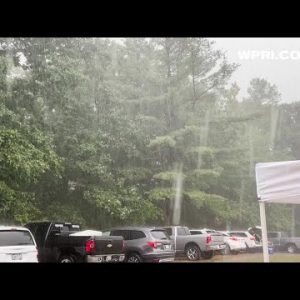VIDEO NOW: Heavy rain coming down at Gillette