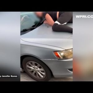 VIDEO NOW: Man drives 3 miles with woman stuck to his car hood
