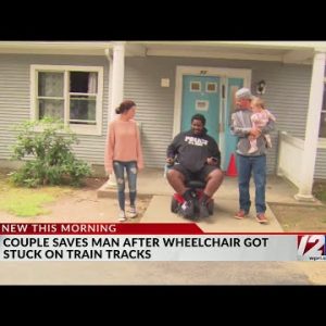 Mass. couple saves man after wheelchair got stuck on train tracks