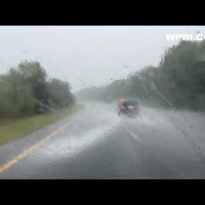 VIDEO NOW: Rain pummels I-295 in Smithfield