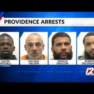 4 arrested as Providence police seize guns, drugs