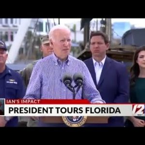 Biden surveys hurricane-ravaged Fort Myers by helicopter