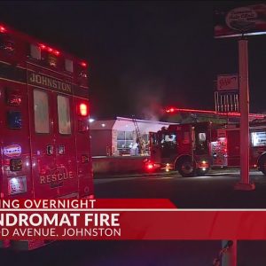 Crews respond to fire at Johnston laundromat