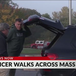 Police officer walks 219 miles across Mass. to raise awareness of dangers on job