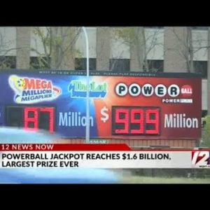 $1.6B Powerball jackpot is largest in history