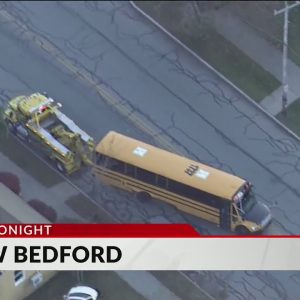 6 students, driver injured in New Bedford school bus crash