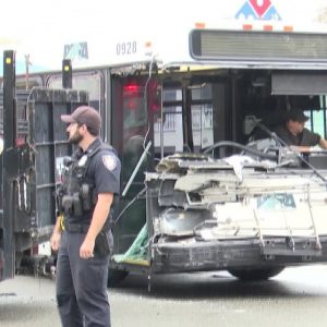VIDEO NOW: RIPTA bus involved in crash in Newport