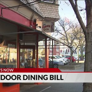 Outdoor dining bill heads to McKee's desk
